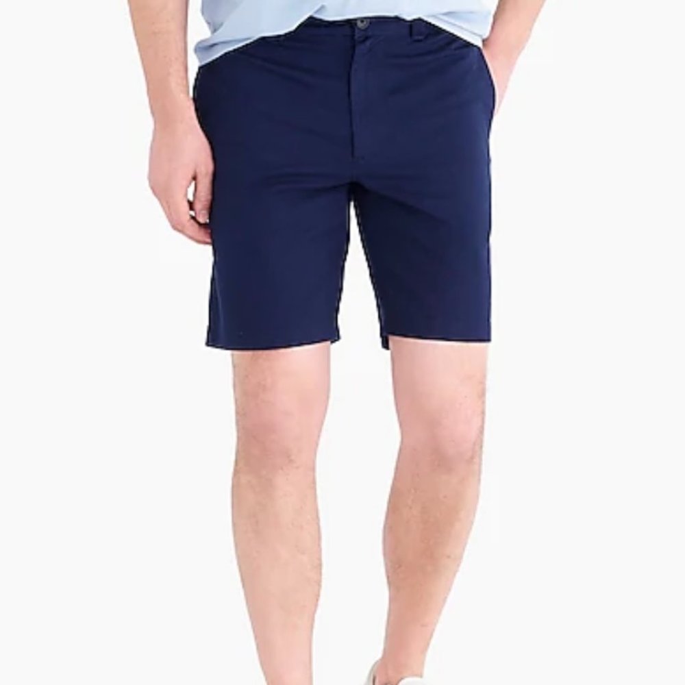 J Crew 9" Gramercy flex navy khaki short